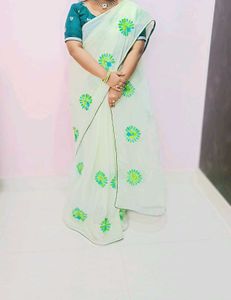 Elegant Saree &amp; Blouse Set