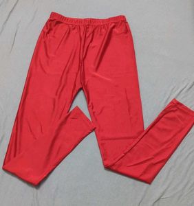 Red Shimmer Leggings (New)