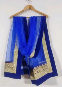 [Blue &amp; Pink Embroidered Lehenga Choli Set (Women)