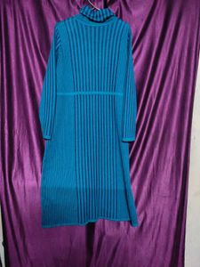🌸Blue Knitted Turtleneck Dress 👗
