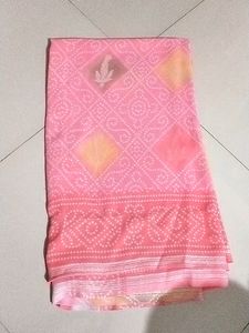 Chiffon Saree Pink
