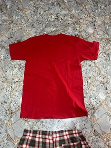 T-shirt And Plaid Pant Set