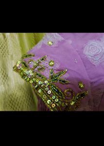 Beautiful Purple Net Saree🪻💗