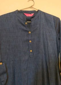 Navy Blue Pathani Kurti