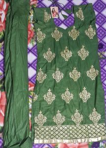 New Dark Mehandi Colour Patiyala Set