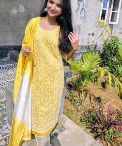 New lime green kurta set(size~L)🌻