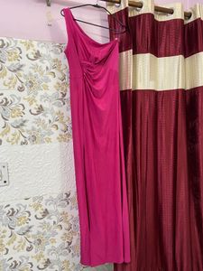 Pink One Shoulder Dress