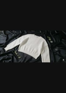 Cozy White Knit Sweater