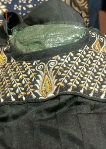 Elegant Black &amp; Gold Anarkali Suit