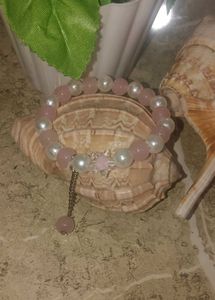 Aesthetic Pink And Pearl Bracelet
