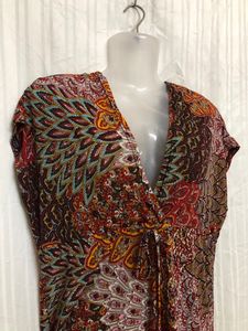 Multi Colour Mini V Neck Dress