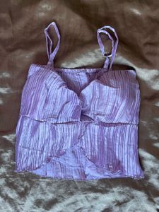 Lilac Ripple Ruffle Camisole