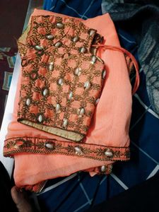 Saree With Stitch Blouse