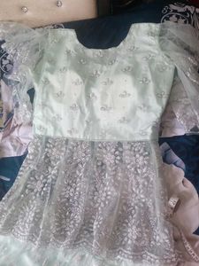 Elegant White Embroidered Dress