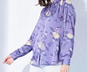 Floral Print Shirt Satin
