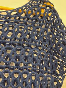 Blue Crochet Top