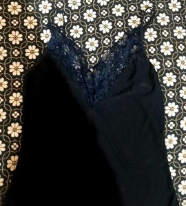 Lace Detailed Black Camisole