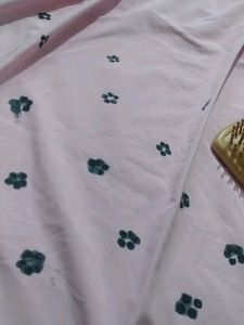 Pink Floral Print Kurta handmade