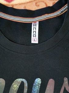 Black 'Now or Never' Graphic Tee