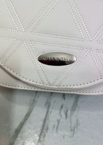 New White Leather Expensive Looking Bag
