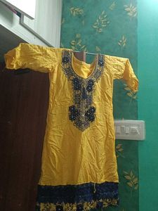 Yellow Embroidered Kurta