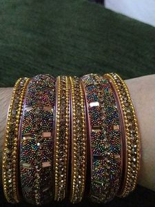 Set Of 4 Beaded Bangle