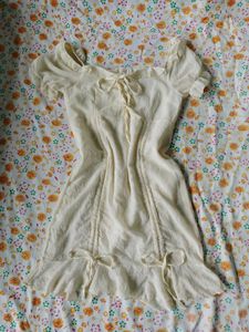 Romantic Cream Mini Dress