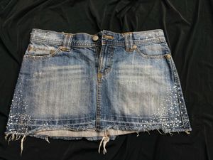 Y2k Denim Micromini Skirt