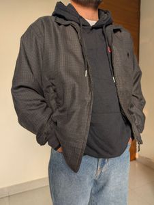 Brown Check Harrington Jacket