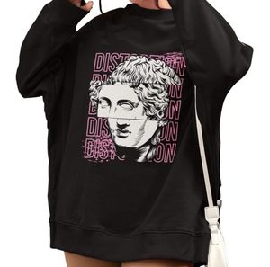 Graphic Print Black Sweatshirt