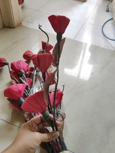 Artificial Red Flower Stems