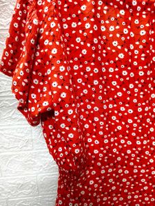 Tops &amp; Dresses For Rs 99 Only/ Red Floral Top
