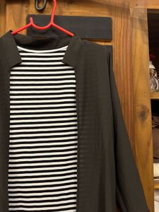 Striped Dress with Duster
