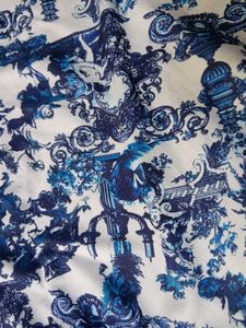 Blue &amp; White Toile Maxi Dress