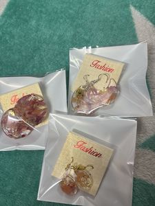 Resin Flower Petal Earrings