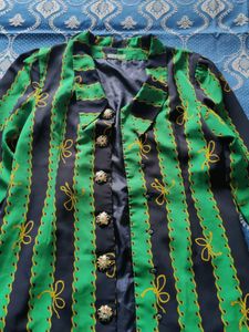 Vintage Striped Bow Blouse