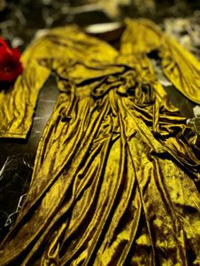 Metallic Gold Wrap Birthday Dress