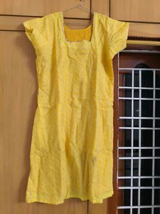 Yellow Embroidered Top