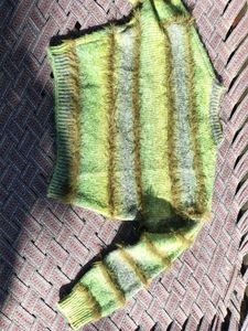 Striped Fuzzy Knit Vest