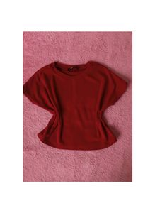 Burgundy Short Sleeve Top