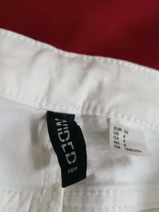 H&amp;M off white Flared Denim Jeans