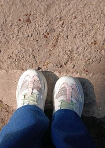 Pink &amp; White Sneakers