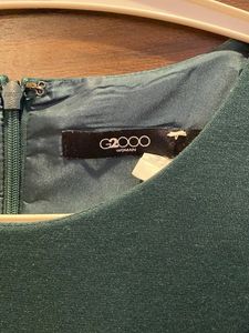 green A line dress