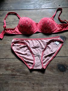 🌸Coral Butterfly Lingerie Set