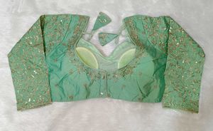 Embroidered Mint Green Blouse