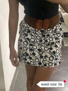Cinched Waist Mini Skirt