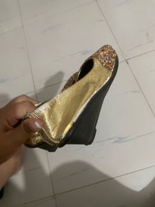 Gold Embellished Ballerinas