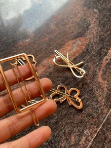 Golden Metal Hair Clip