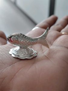 Pure Silver Fish For Laxmi Pooja Used