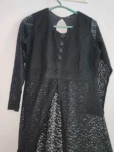 black midi dress